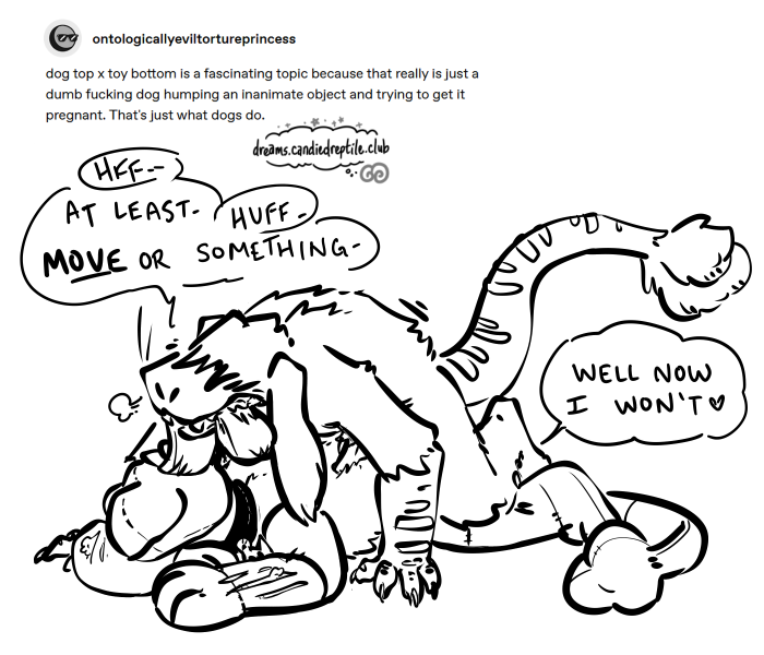 dog top x toy bottom